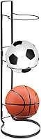 RoofWorld 3-Tier Basketball Storage Rack - Freestanding Ball Organizer for Garage & Indoor, Holds Basketball Football Volleyball