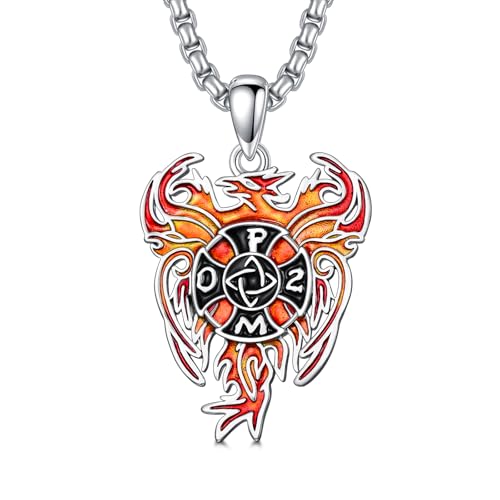 Collier phénix argent 925 pendentif oiseau nirvana homme femme