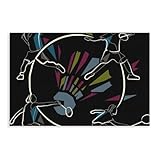 Impression sur toile minimaliste en ligne continue - Motif joueur de badminton - Pose de Tai Tzu Ying - Décoration de chambre à coucher, bureau, chambre - Cadeau sans cadre : 60 x 90 cm