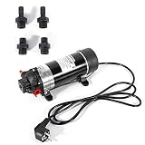 Pompe haute pression 220V Pompe à eau à membrane auto-amorçante Mini pompe à membrane avec interrupteur automatique pour voiture, pompe d'augmentation de pression pour aquarium, étang, jardin et