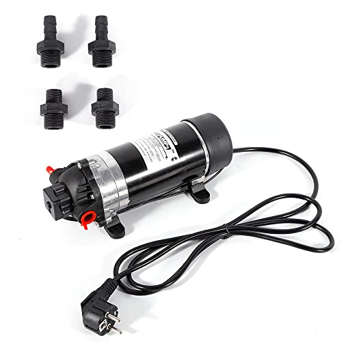 Pompa A Membrana Automatica 24V 100W – Pressostato, Autoadescante, Portata 7L/min, Pressione Max 10 Kg, Altezza 100m, Per Booster Domestico