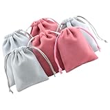 YOSADIER Bolsas de Joyería Cordón 6 Unidades en Terciopelo Multicolor, Tamaños Pequeños y Medianos, Ideales para Embalaje y Regalos Navideños Color Aleatorio