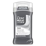 Dove Men+Care Aluminum-free Deodorant for 72-hour Odour Protection, Cool Silver, Controls Odour Causing Bacteria, 85g