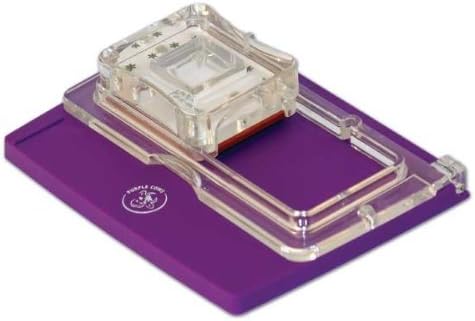 Purple Cows 7500 Craftgeek Stamp It, Includes Alignment Base, Acrylic Block, and 6-Piece Stamp Set, Purple
