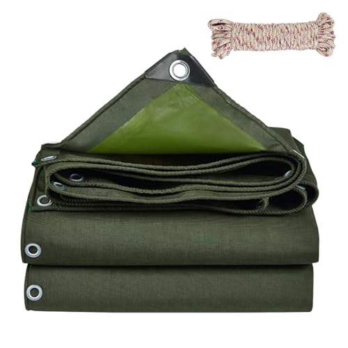 COEWUR Gewebeplane 3x3m mit Ösen Grün Silikon Plane 450g/m² Wasserdicht und Reißfest Gartenplane UV-stabilisiert Abdeckplane mit Windseil für LKW Zelt Schwimmbäder Markise Baustelle