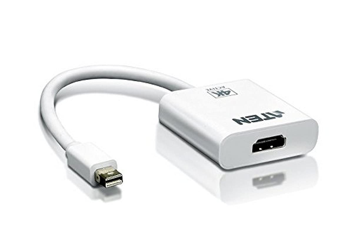 ATEN 4K Mini DisplayPort to HDMI Active Adapter VC981, supports VGA, SVGA, XGA, SXGA, UXGA