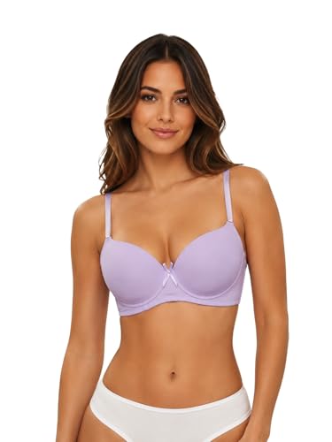Image of Viola's Secret 6 Pack of Color Print T-Shirt Bras B Cup C Cup and D Cup