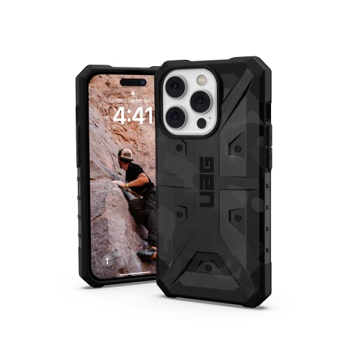 Urban Armor Gear Uag Iphone 14 Pro Case 6.1" Pathfinder Se Midnight Camo - Rugged Heavy Duty Protective Cover & Paracord Lanyard Adjustable Wrist Strap Bundle Set #TOP1