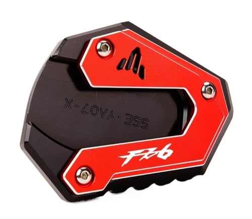 Extension béquille latérale FZ6 moto élargisseur support CNC 2004-2009 avec capuchons valve