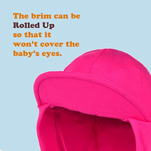 Furtalk Baby Sun Hat Upf 50+ Uv Ray Sun Protection Cotton Toddler Hats For Boys Girls Rose Red #TOP2