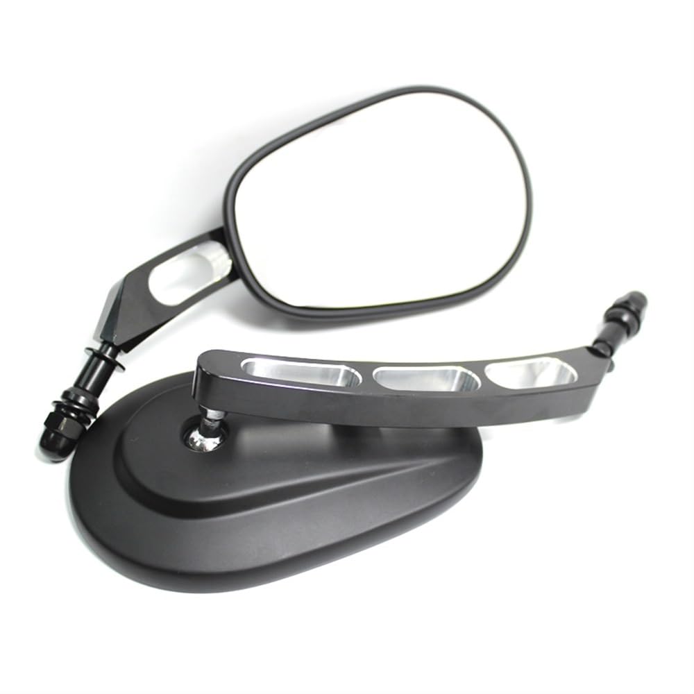 Espejos retrovisores de 8mm para Harley FLSTC y Dyna FXDB en color negro