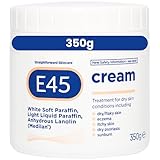 E45 Cream 350g – Straightforward Skincare Cream Moisturiser for Dry, Itchy & Sensitive Skin – Clinically Proven Eczema & Dermatitis Relief – Non-Greasy, Fragrance-Free Formula