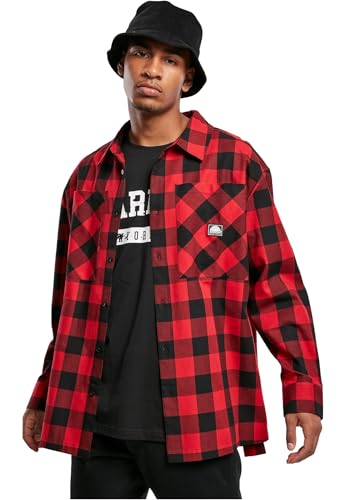 Southpole Herren Check Flannel Shirt red, L