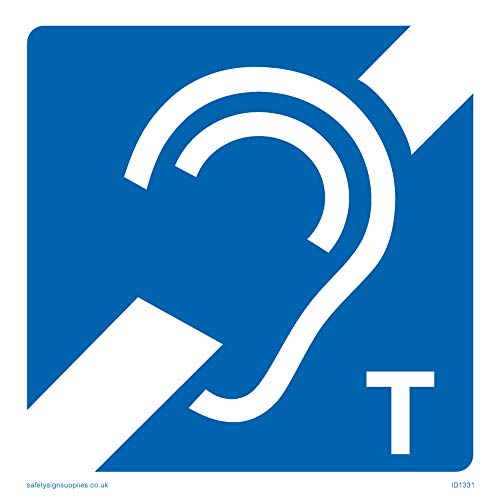 Viking signos id1331-s10-v con T de inducción magnética Símbolo Sign, vinilo, 100 mm H x 100 mm W