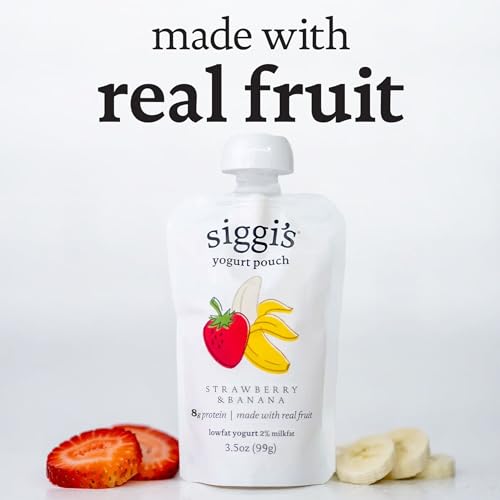 siggi’s Kids Lowfat Yogurt Pouches, Strawberry Banana, 3.5 oz. Each, 4 Ct – 2% Milkfat - Image 5