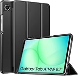 TXWLLIU Hülle für Samsung Galaxy Tab A11 8,7 Zoll 2025/Galaxy Tab A9 8,7 Zoll 2023, Dreifach Gefaltete Klappbare Schutzhülle, Dünne Leichte Schutzhülle, Schwarz