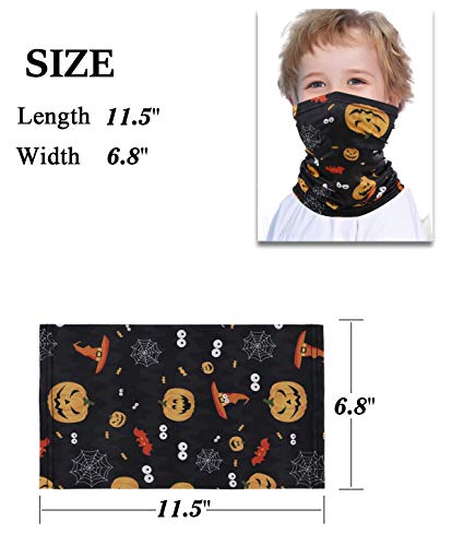 Halloween Kids Neck Gaiter Balaclava, Face Cover Bandana, Mask Toddler Half Face Protective Reusable Infinity Scarf, Gifts for Girls Boys, Baby Headwear For Fishing,Hiking Cycling Hiking Outdoor - Thumbnail 3