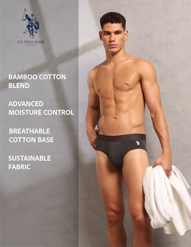 Image of U.S. Polo ASSN. Men's PB006 Bamboo Comfort Briefs for All-Day Freshness - Pack of 1