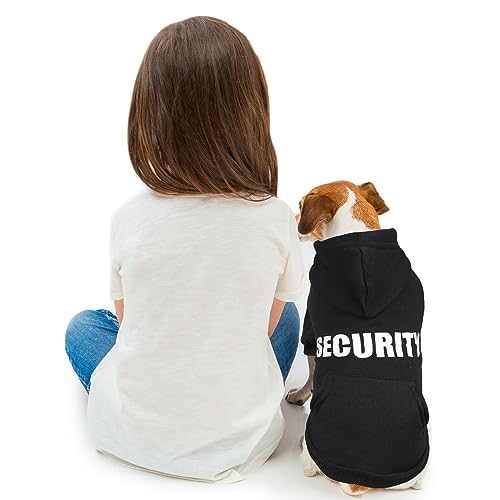 Dog Sweaters for Small Dogs Security Dog Hoodie Sweater Soft Brushed Fleece Pet Clothes Pet Hoodie Sweatshirt with Pocket(S) - Image 3