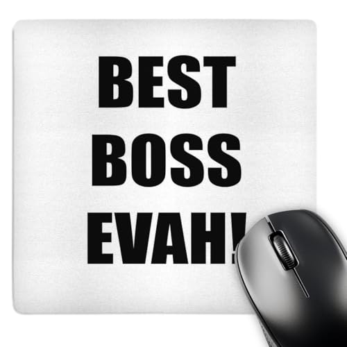 3dRose Tory Anne Collections Quotes - Best BOSS EVAH - Mousepad (mp_222191_1)