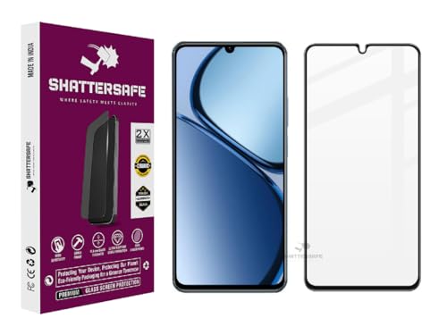 Image of Oleophobic Tempered Glass Screen Protector Compatible For Realme Narzo N63 [Pack of 1]. Edge To Edge Full Screen Protection With Easy Installation Kit & Case Friendly Fit.
