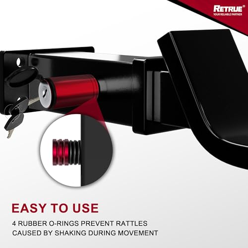 Image of RETRUE Trailer Locking Hitch Pin, 5 /8 inch Pin Hitch Lock, Fit 2 inch Receiver, Red