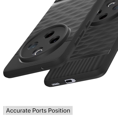 Image of Pikkme Back Cover for Vivo T4 5G / iQoo Z10 5G Soft Grip 3D Hexa Cube Texture Silicone Bumper Case (Black)