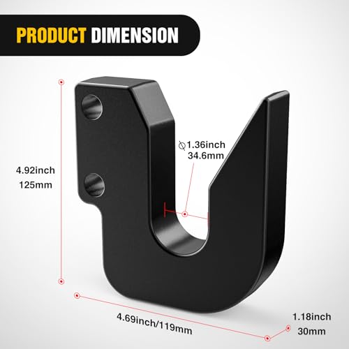 Image of Nilight Quick Hitch Top Hook for Cat 1 Fit for Harbor Freight Tow Hook Up 3 Point Quick Attach Category Black Powder Coated Replaces HW14-11-37 and HF141137