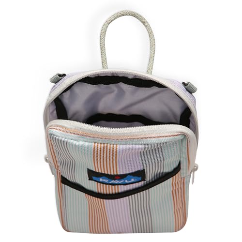 KAVU Essential Case Zip Crossbody Wallet with Rope Strap, Serene Stripe3