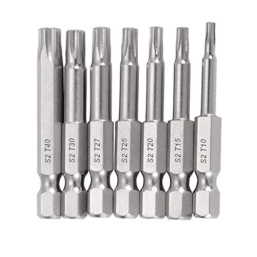 Juego de puntas torx T10-T40 de 50 mm para extraer tornillos difíciles de seguridad sin esfuerzo 2