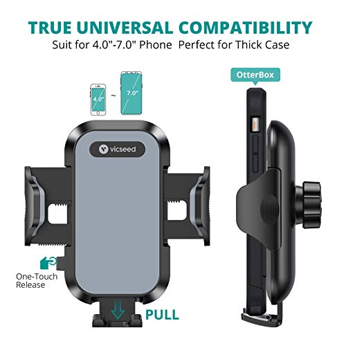 Ultra Stable Car Phone Mount, VICSEED NEWEST CD Slot & Air Vent Universal Cell Phone Holder for Car, Fit for iPhone 12 11 Pro Max SE Xs Xr X 9 8 7 Plus, Galaxy Note 10 S20 S20+ S10+ S10 Google LG Etc. - Thumbnail 4