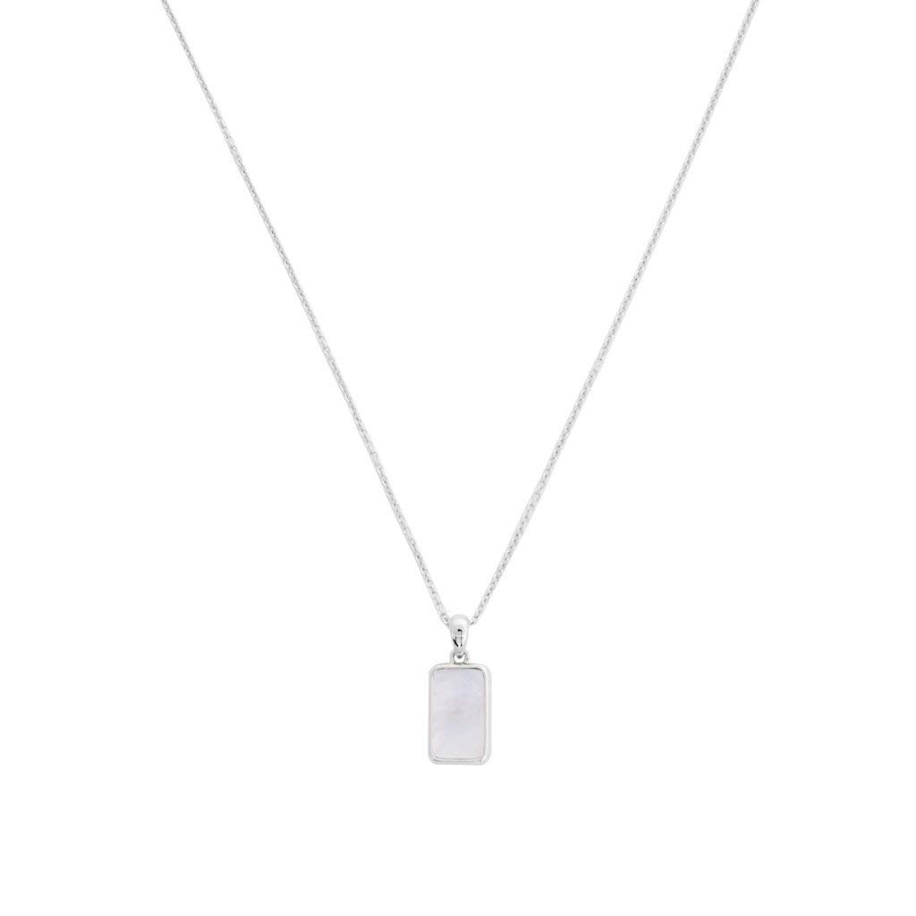 HONEYCAT Moonlight Mother of Pearl Pendant Necklace in Gold, Rose Gold, or Silver | Minimalist, Delicate Jewelry