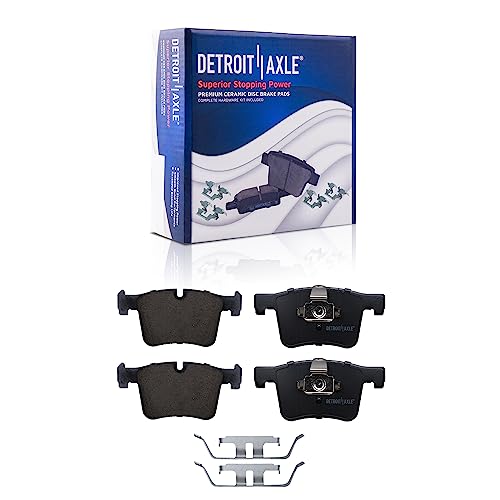 Image of Detroit Axle - Front Drilled Brake Rotors Ceramic Brake Pads w /Hardware Calipers Replacement for 428i 430i xDrive Gran Coupe - 6pc Set
