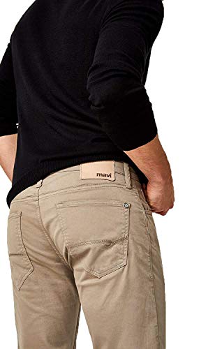 Mavi Zach Men's Straight Leg Pants, Regular Rise Twill Pants for Men, Beige Twill, Light Beige Work Pants, 31 x 303