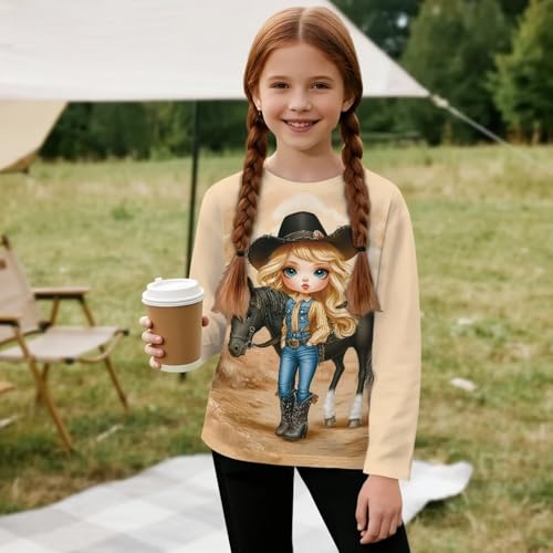 Image of Uourmeti Teens Girls Long Sleeve T Shirts Fall Outfits Boys Active Sportswear Running Tops