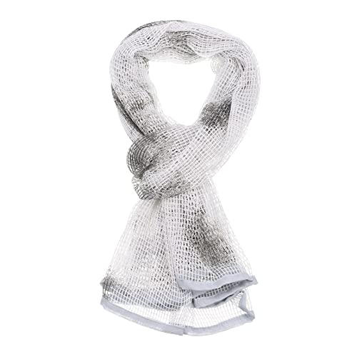 PATIKIL 71"x35" Camouflage Netting Camo Scarf, Snow Camo Nylon Mesh Scarf for Outdoor Enthusiasts Unisex, Multicolor