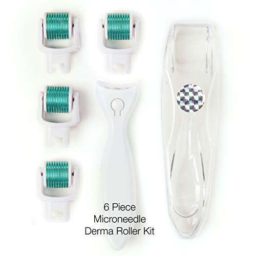 image for Derma Roller Microneedle 6 Piece Kit [DERMAROLL by Prosper Beauty] Fac