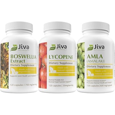 Jiva Botanicals - Amla Capsules (Amalaki) Boswellia Extract Capsules Lycopene Capsules Cover