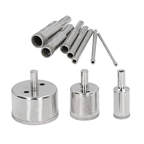 Set de 10 brocas de sierra de corona 3-50 mm para vidrio y mármol miniatura 2