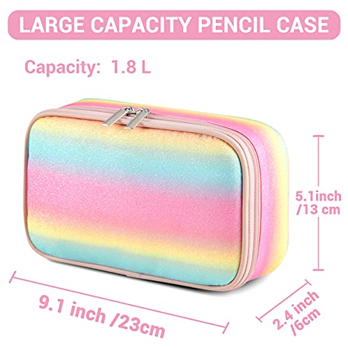 Miniatura 2 de Vaschy Estuche Escolar, Estuche Escolar Grande Para Niñas Adolescentes, Estuches Para Papelería Para Escuela Con Compartimento Extraíble Arcoíris