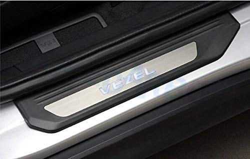 Olike For Honda Vezel 2016-2021 Fashion Style Car Led Door Sill Scuff Plate Entry Guard Door Sill Protector Trim (Outer) #TOP5