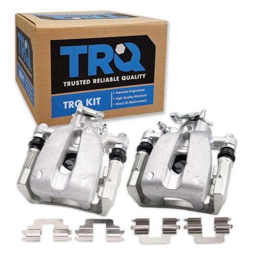 TRQ Rear Driver and Passenger Side Brake Caliper Set Hardware