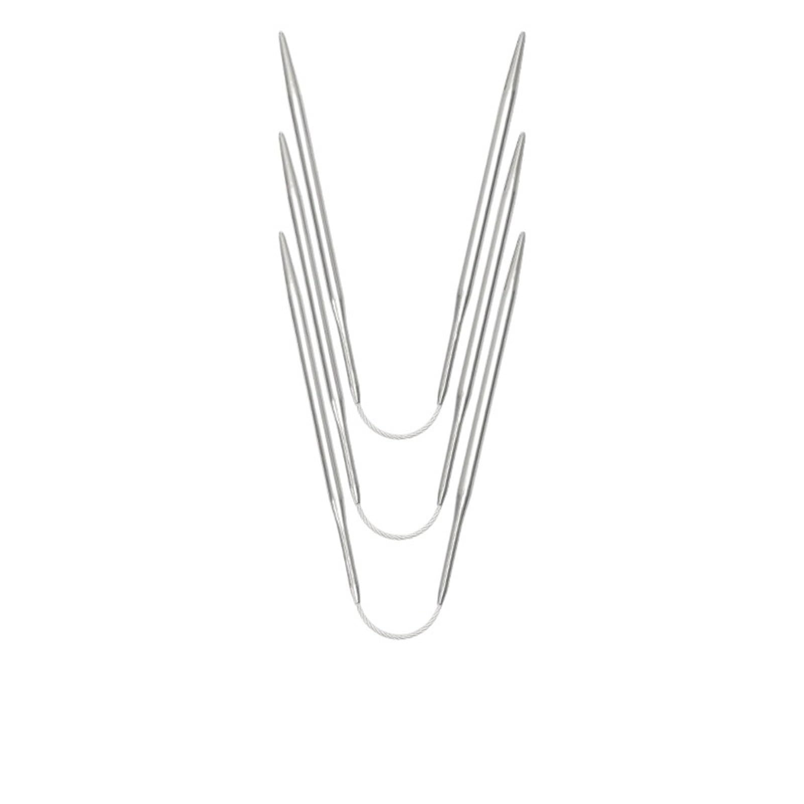 Knitting Needles 3pcs/Set Circular Knit Needles Knitting Metal Cable Set Sweaters Hats Sleeves Socks Accessories(4.5mm)
