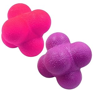 2 Pack Reaction Balls Agility Training Ball Hand Eye Coordination Training Sports Reaction Speed Multiside Reaction Ball