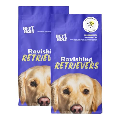 HEY HOLY Premium Trockenfutter für Retriever 100% getreidefrei | 14kg hypoallergenes Hundefutter für ausgewachsene Retriever mit Lamm | Hochverträglich aus natürlichen Zutaten