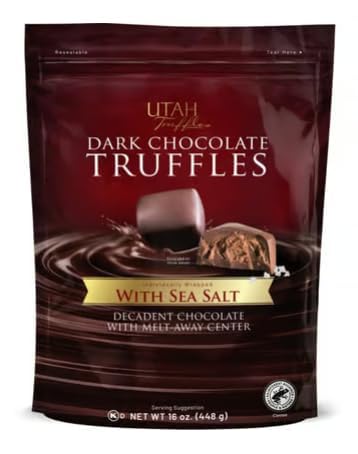 Utah Truffles Sea Salt Dark Chocolate, 16 oz
