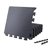 AirZen トレーニング ジョイントマット 30cm*30cm*9枚 ジム クッションマット トレーニング器具用 厚さ約1.2cm 高硬度 振動吸収 筋トレ 防音 防傷 床保護 サイドパーツ付