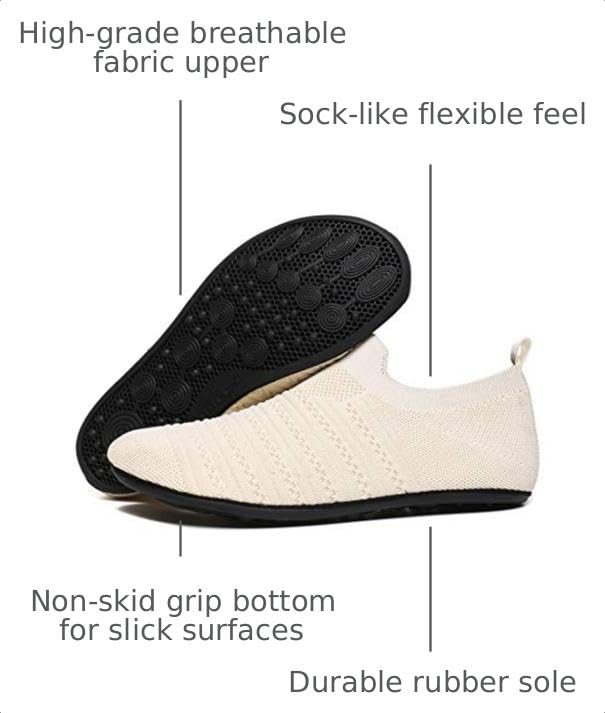 Image of SLEVEL Lightweight Non Slip Travel Indoor Grip House Slipper Socks Unisex Adult Around The House Floor Home Shoes for Women Men