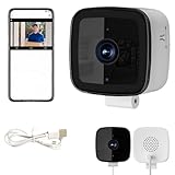 GUSHE Smart 2K Window Security Camera, Indoor Window Camera, Safeview Window Camera with AI Color Night Vision, 24/7 Recording & Smart Alerts, 2.4GHz & 5GHz WiFi Window Cameras for Home Security
