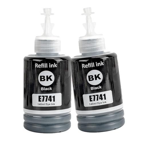 LAIPENG 774 T7441 Tinta Compatible para Epson ET-3600 ET-4550 ET-16500 L1455 L605 L655 Workforce M100 M105 M200 M205 Impresora C13T774140 (BK*2)